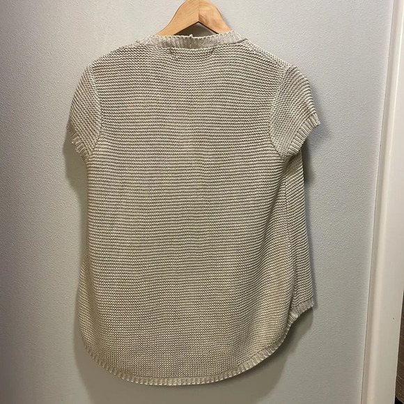 ZARA Knit woman’s open knit cardigan in oatmeal - Picture 7 of 9